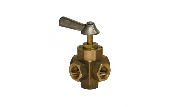 1/2" 5-Port Tank Selector Valve, Fuel or Water, FV-550-L