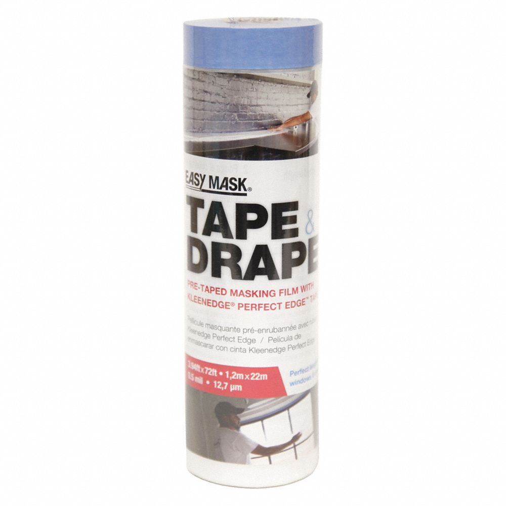 Masking Film, Tape N Drape, Pre-Taped Film, 1.2M x 22M