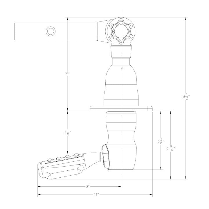 Taco, Grand Slam 280 Mount for 1-1/2" Outrigger Poles