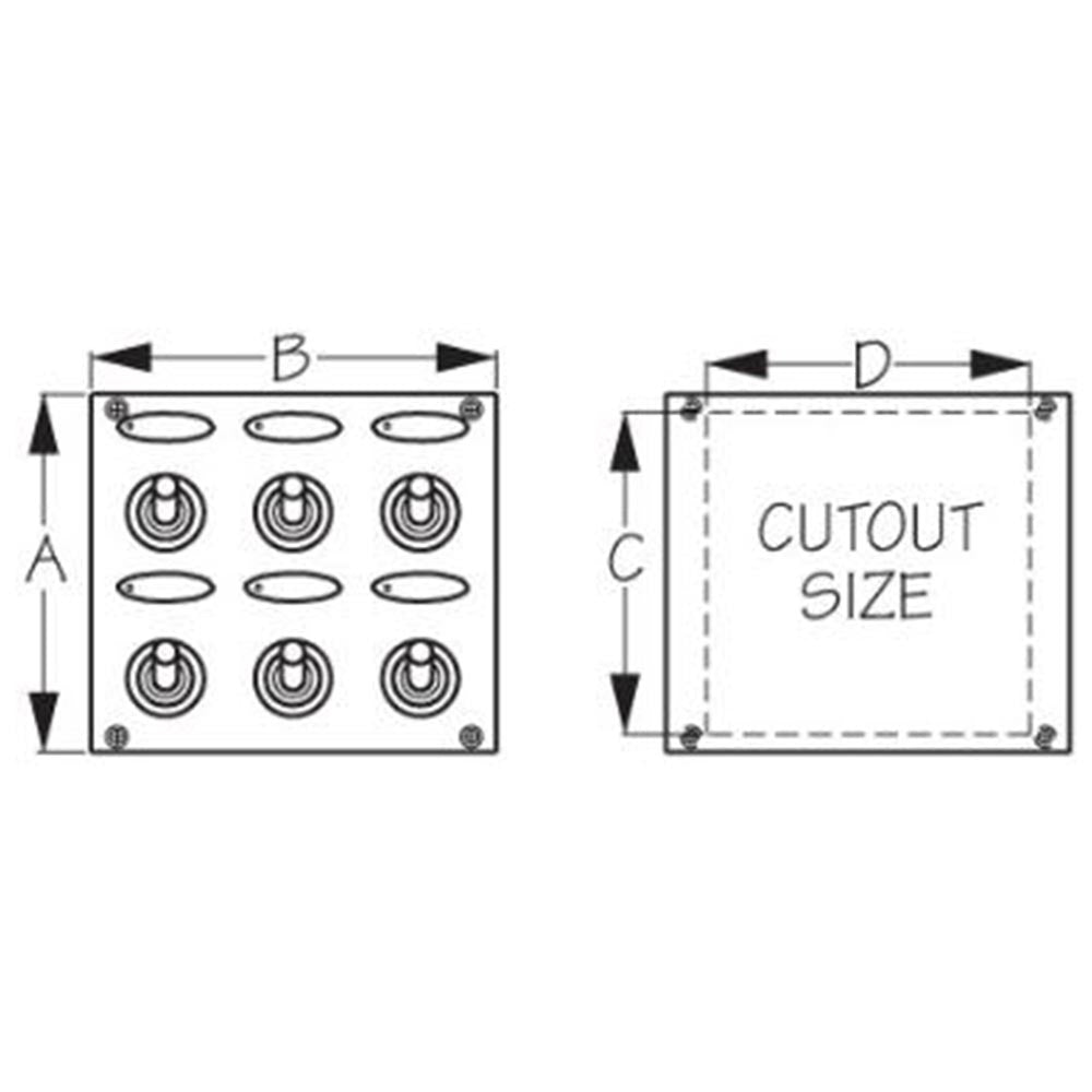 Sea-Dog, 6 Toggle Switch Panel 12 Volt
