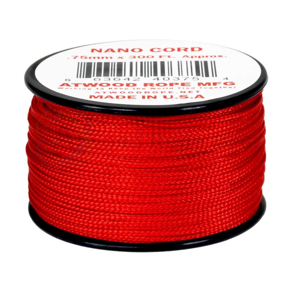 Atwood Rope MFG, 0.75mm Nano Cord, Polyester/Nylon, Random Color, 300ft