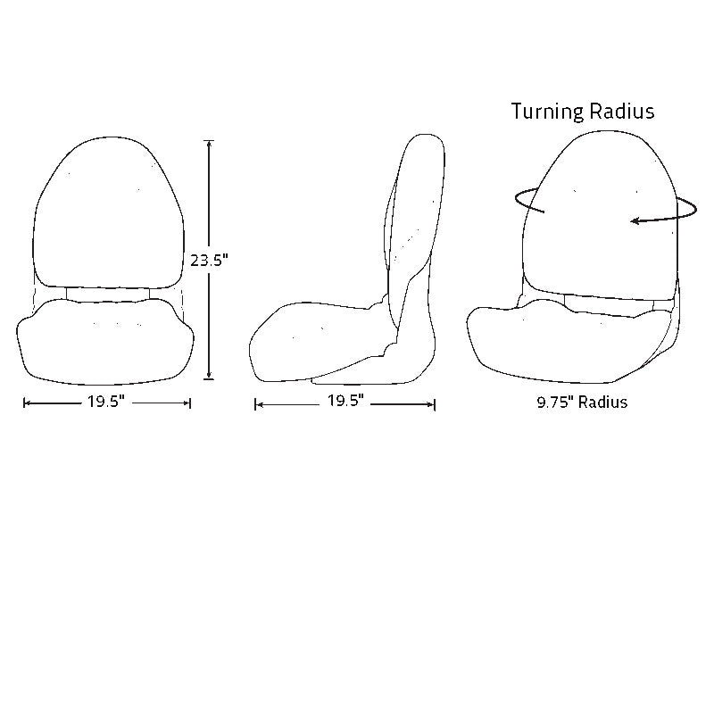 Tempress ProBax Orthopedic Boat Seat, White / Gray / Carbon