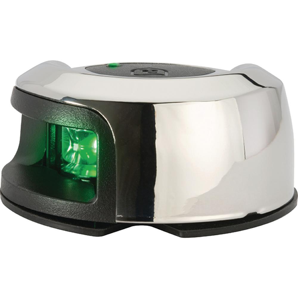 Stainless Steel Deck Mount Navigation Light, Starboard (green), NV2012SSG-7