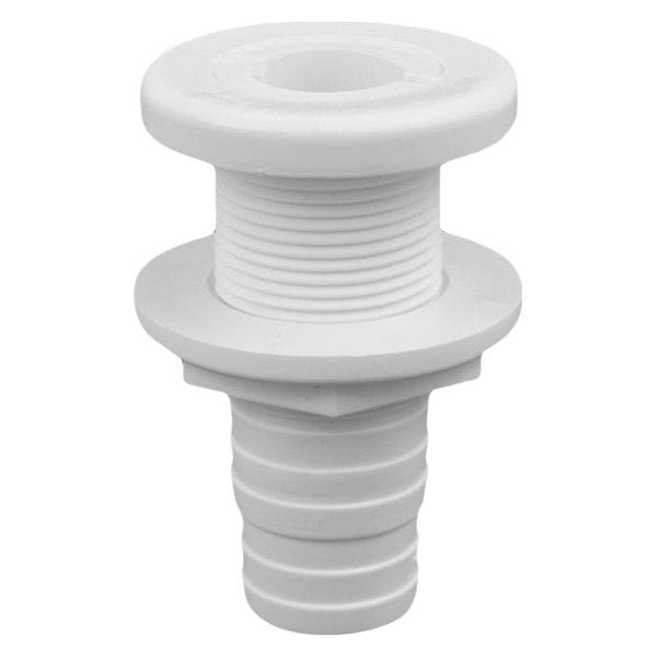 Polypropylene Durable Thru-Hull Connector Fitting, White, 3874-3