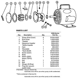 Replacement Pump Head and Parts for 11810 series pump, 11818-0003