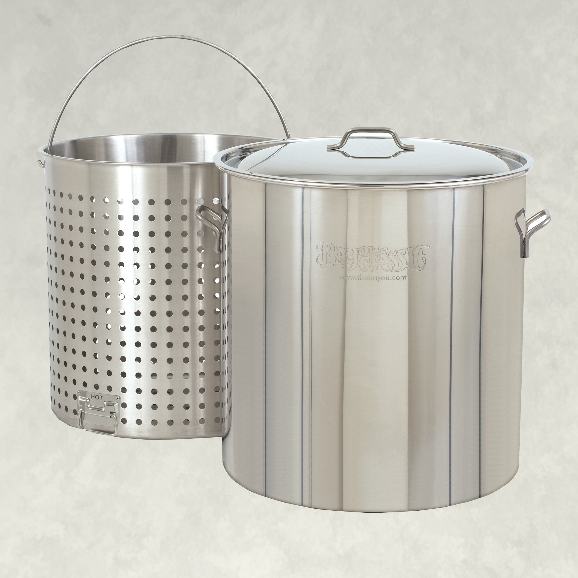 82 QT Stainless Steel Stockpot With Basket, 1182