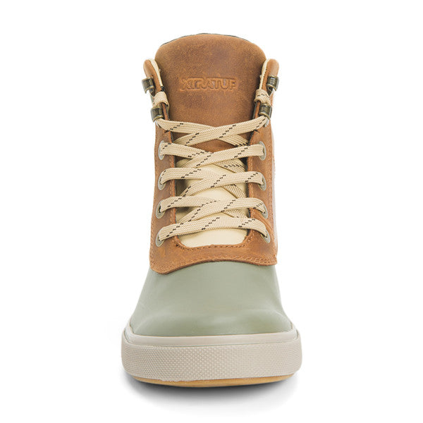 Xtratuf Men's Leather Ankle Deck Boot Lace Cathay Spice/Camo