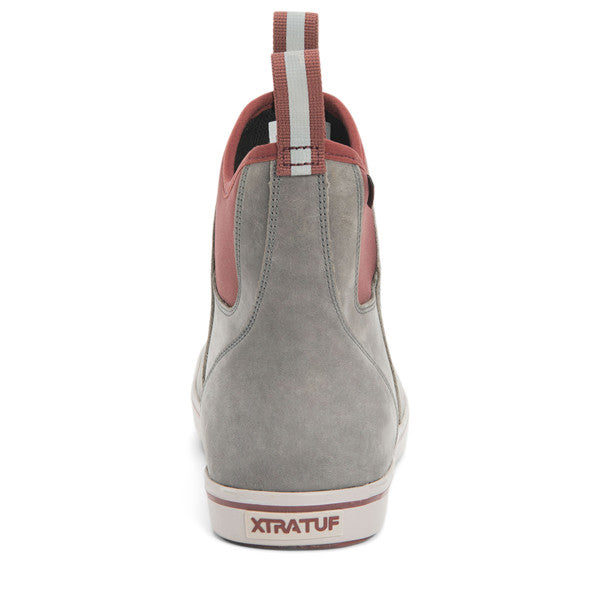 Xtratuf Men's In Leather Ankle Deck Boot Gray/Rum Raisin
