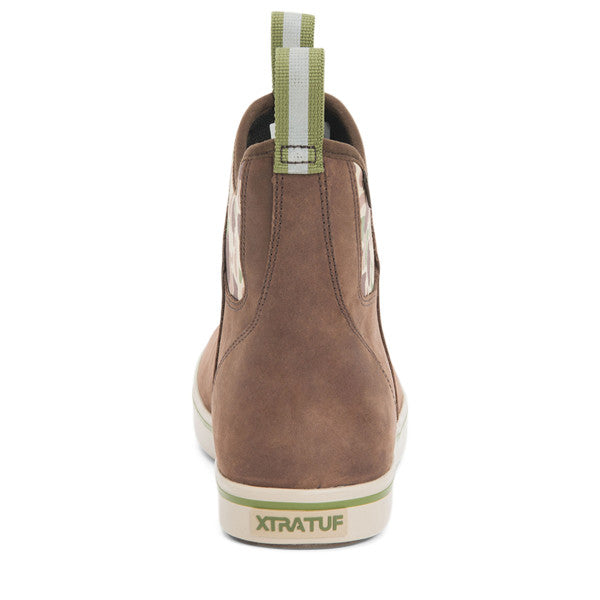 Xtratuf Men's 6" Leather Ankle Deck Boot, Brown Camo