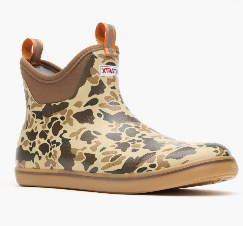 Xtratuf Men's 6" Ankle Deck Boot Duck Camo/Tan
