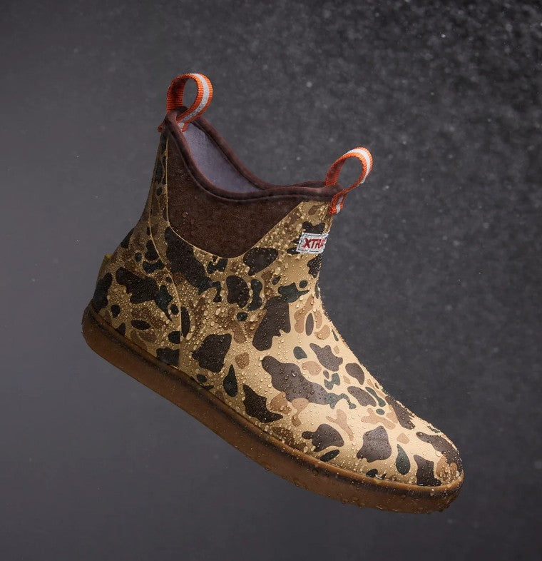 Xtratuf Men's 6" Ankle Deck Boot Duck Camo/Tan
