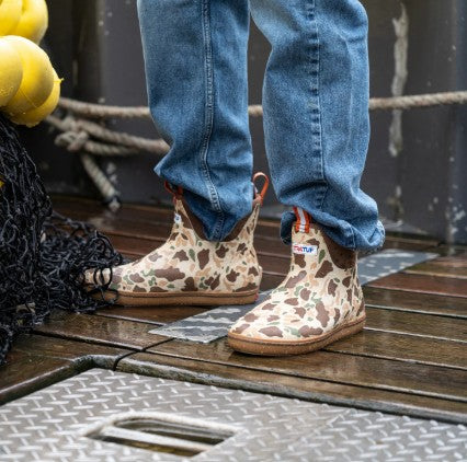 Xtratuf Men's 6" Ankle Deck Boot Duck Camo/Tan