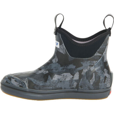 Open Box -Xtratuf Women's 6 Inch Ankle Deck Boots, Black Camo