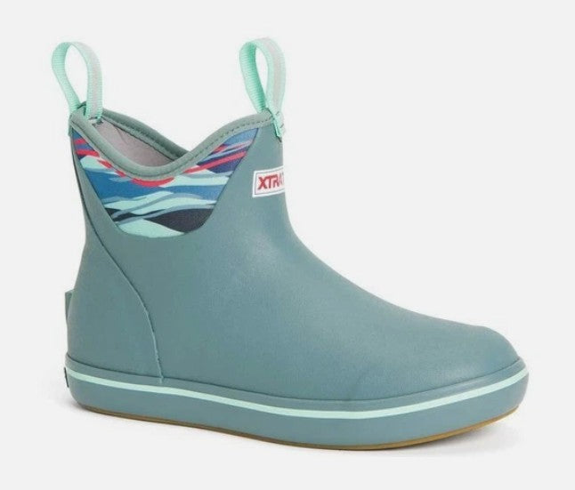 Xtratuf Women's 6" Ankle Deck Boot Trooper Blue/Beach Glass