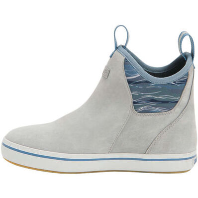 Open-Box Xtratuf Women's 6 In Leather Ankle Deck Boot Dolphin Gray/Beach Glass 5.5