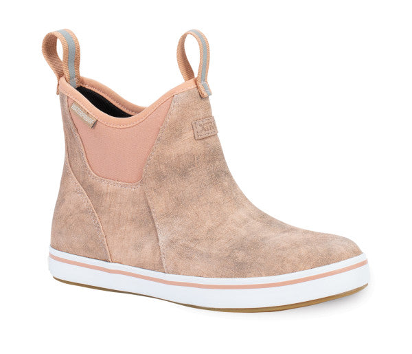 Xtratuf Women's 6 In Leather Ankle Deck Boot Pink Cream