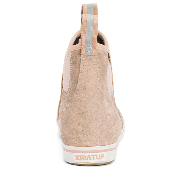 Open-Box Xtratuf Women's 6 In Leather Ankle Deck Boot Pink Cream 7.5