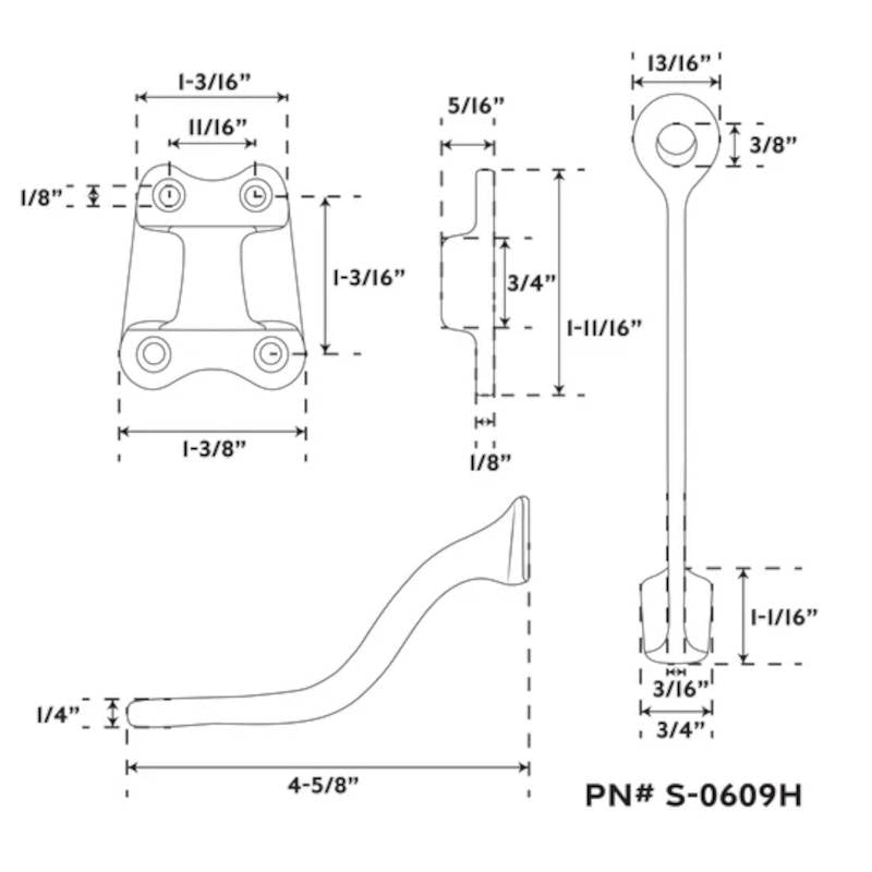 Whitecap Replacement 6" Ship Bell Mounting Bracket (Only), S-0609H