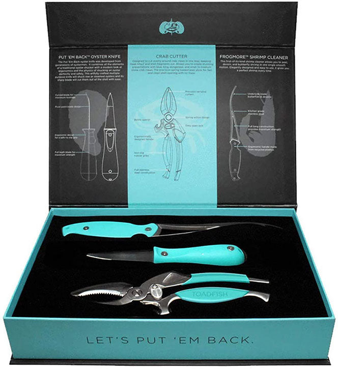 Oyster Knife, Shrimp Cleaner, and Crab Cutter