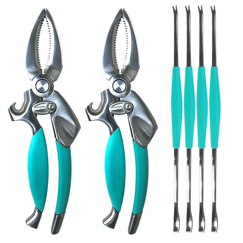 Crab & Lobster Tool Set; Shell Cutters & Seafood Forks