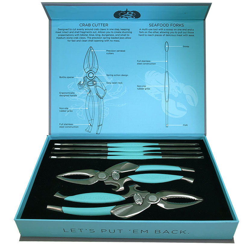 Crab & Lobster Tool Set; Shell Cutters & Seafood Forks