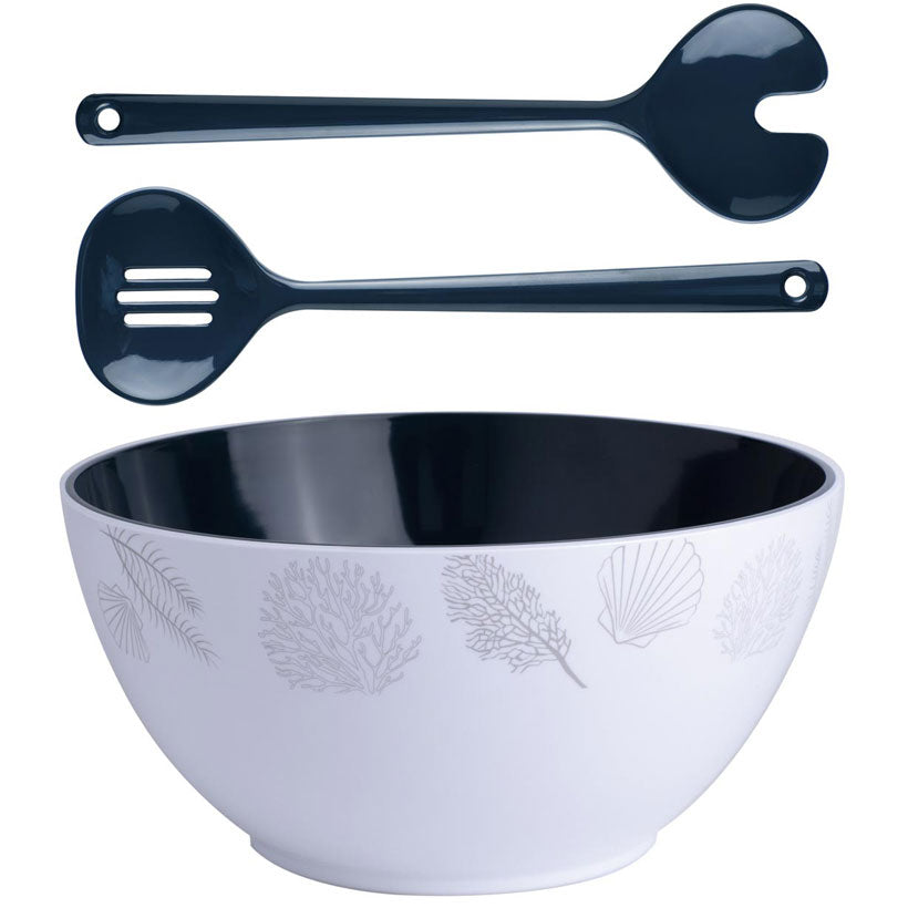 Melamine Salad Bowl With Cutlery, Living
