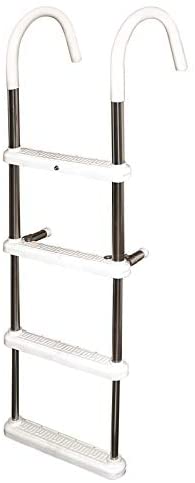 4-Step Anodized Aluminum Gunwale 7" Hook Ladder