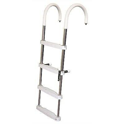 4-Step Telescoping Pontoon Ladder Stainless Steel 316