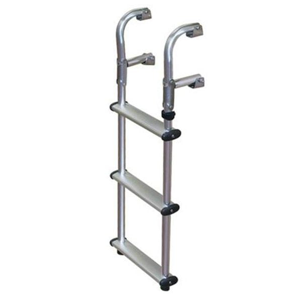 Compact 3-Step Transom Ladder Anodized Aluminum
