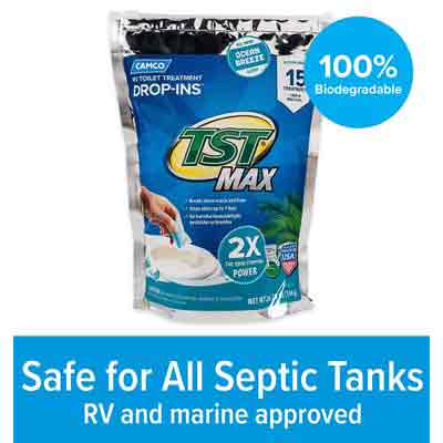 Camco TST Max Drop-Ins, Ocean Breeze, 15 per Bag