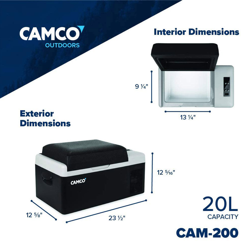 CAM-200 Portable Refrigerator, 12vdc/110vac, 20 Liter