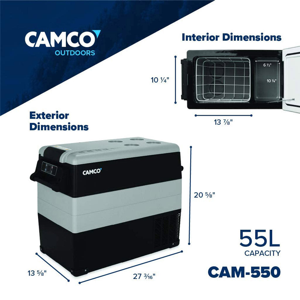 CAM-550 Portable Refrigerator, 12vdc/110vac, 55 Liter