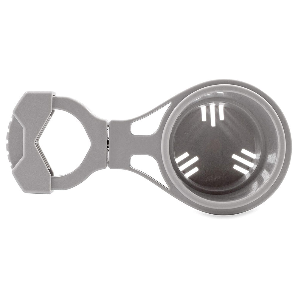 Small Clamp-On Cup Holder, Rail Mount, Gray