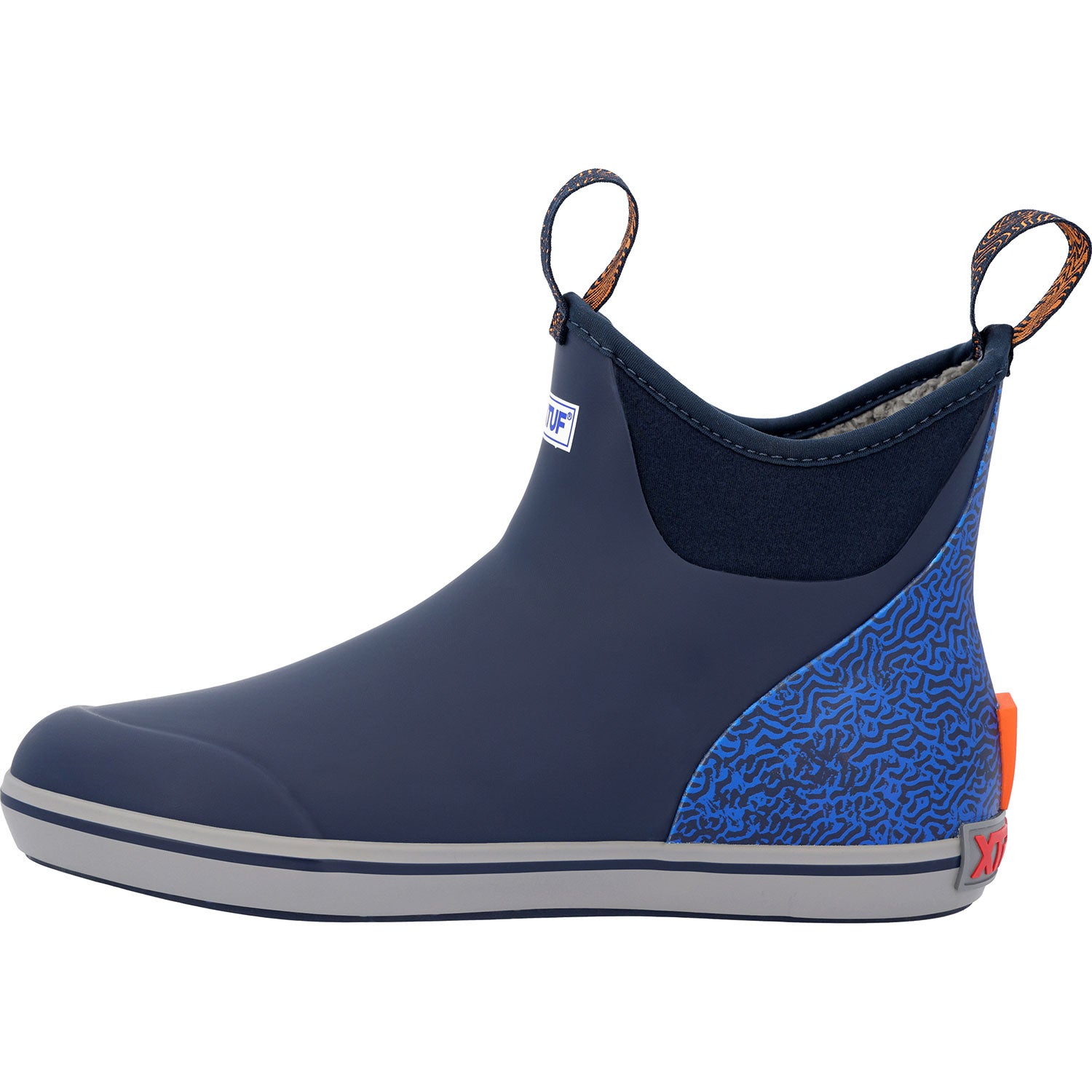 Men's 6 Inch Ankle Deck Boot Blue & Gray