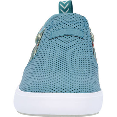 Women's FisheWear Sharkbyte Leather Deck Shoes, Smoke Blue/Dooly Vee