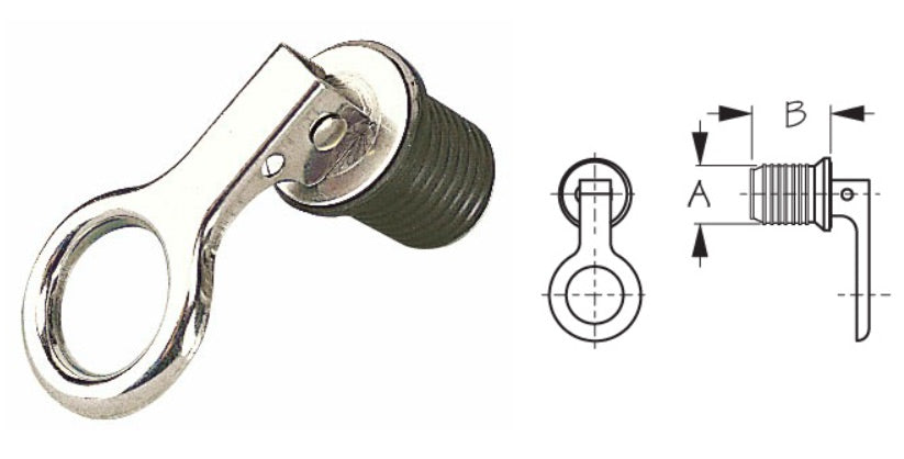 SS Snap Handle Drain Plug, 1", Bulk