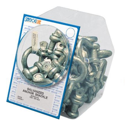 Galvanized Anchor Shackles, Non-Rated POP Displays, 15-50 Count