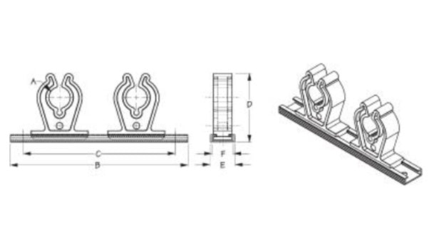 7" Aluminum Track Rod Holder Kit
