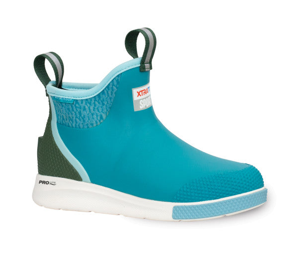 Open-Box Xtratuf Women's 6 In Ankle Deck Boot Sport, Teal 6