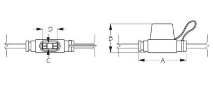 ATO/ATC Style Inline Fuse Holder