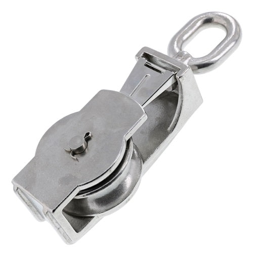 Stainless Steel Snatch Block with Swivel Eye, 3"