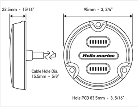 Apelo A1 Polymer White/Blue Underwater Light