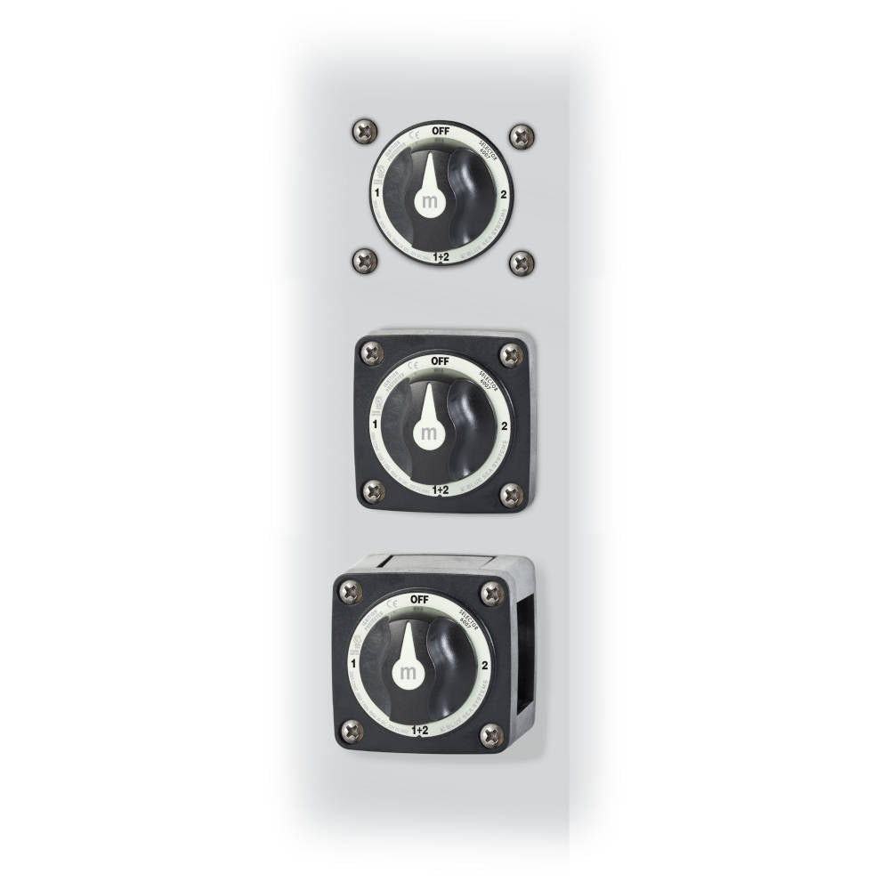 Blue Sea Systems, m-Series Battery Selector Switch, 4 Position, Black