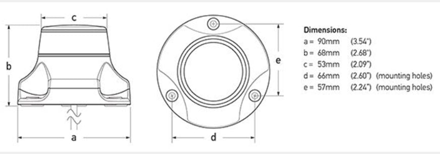 2 NM NaviLED 360 PRO - All Round Red Navigation Lamp