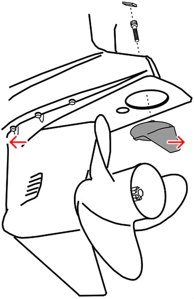 Yamaha Aluminum Skeg Anode, CM6K14537100A