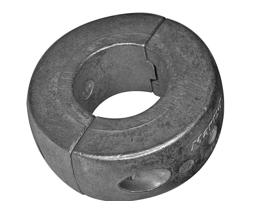 1" D Aluminum Donut Collar Shaft Anode with Allen Screw, CMC03AL