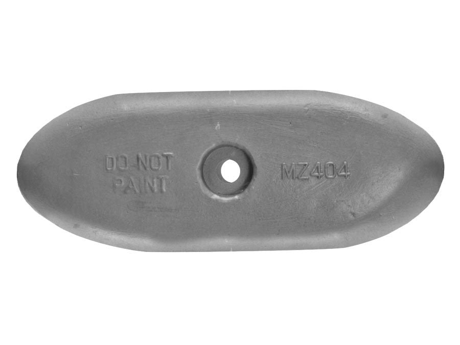 8.8" L x 3.375" W x 0.75" H Aluminum Oval Hull Plate Anode, CMMZ404A