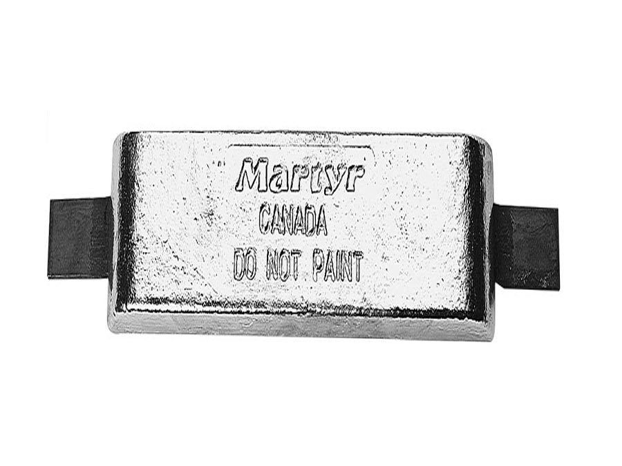 Commercial Semi-Streamlined Steel Strap Aluminum Anode, CMZ04SA