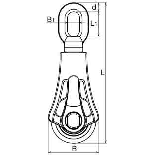 Asano Hanging Roller PB 80mm Stainless Bearing