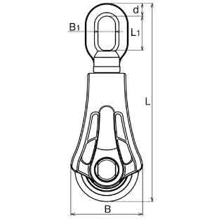 Asano Hanging Roller PB 100mm Stainless Bearing